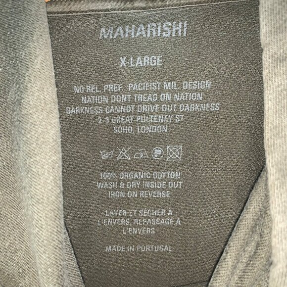 Maharishi Miltype Popovers Hoody Embroidered Center Logo Pullover Sz‎ XL Hoodie - Picture 9 of 10
